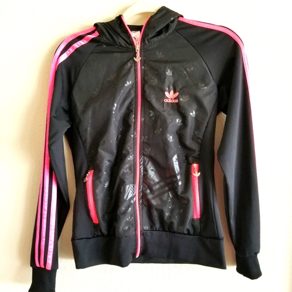 ADIDAS LADIES ZIP UP HOODED JACKET Price is Frim - Picture 1 of 8